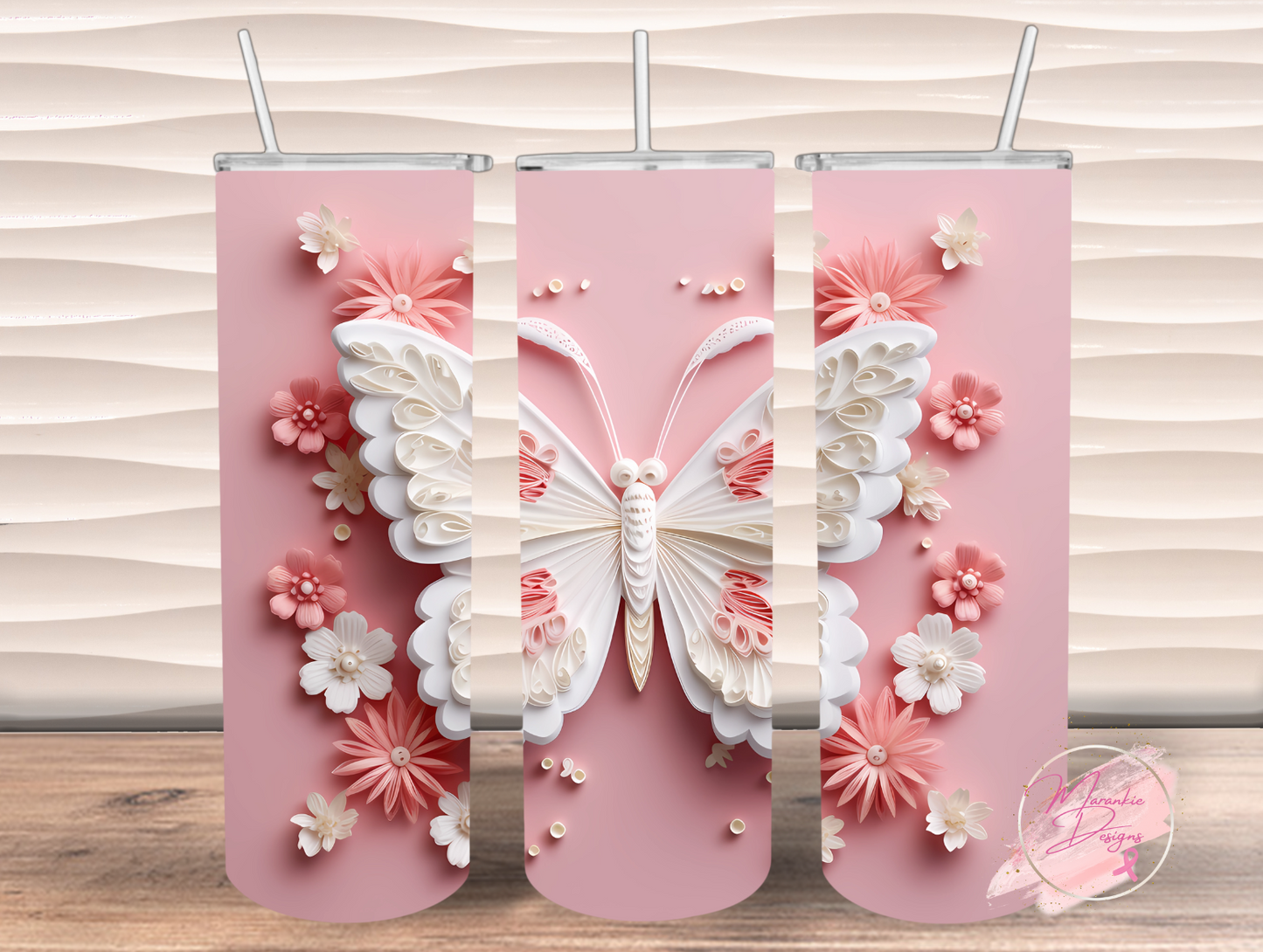 3D Butterfly Tumbler