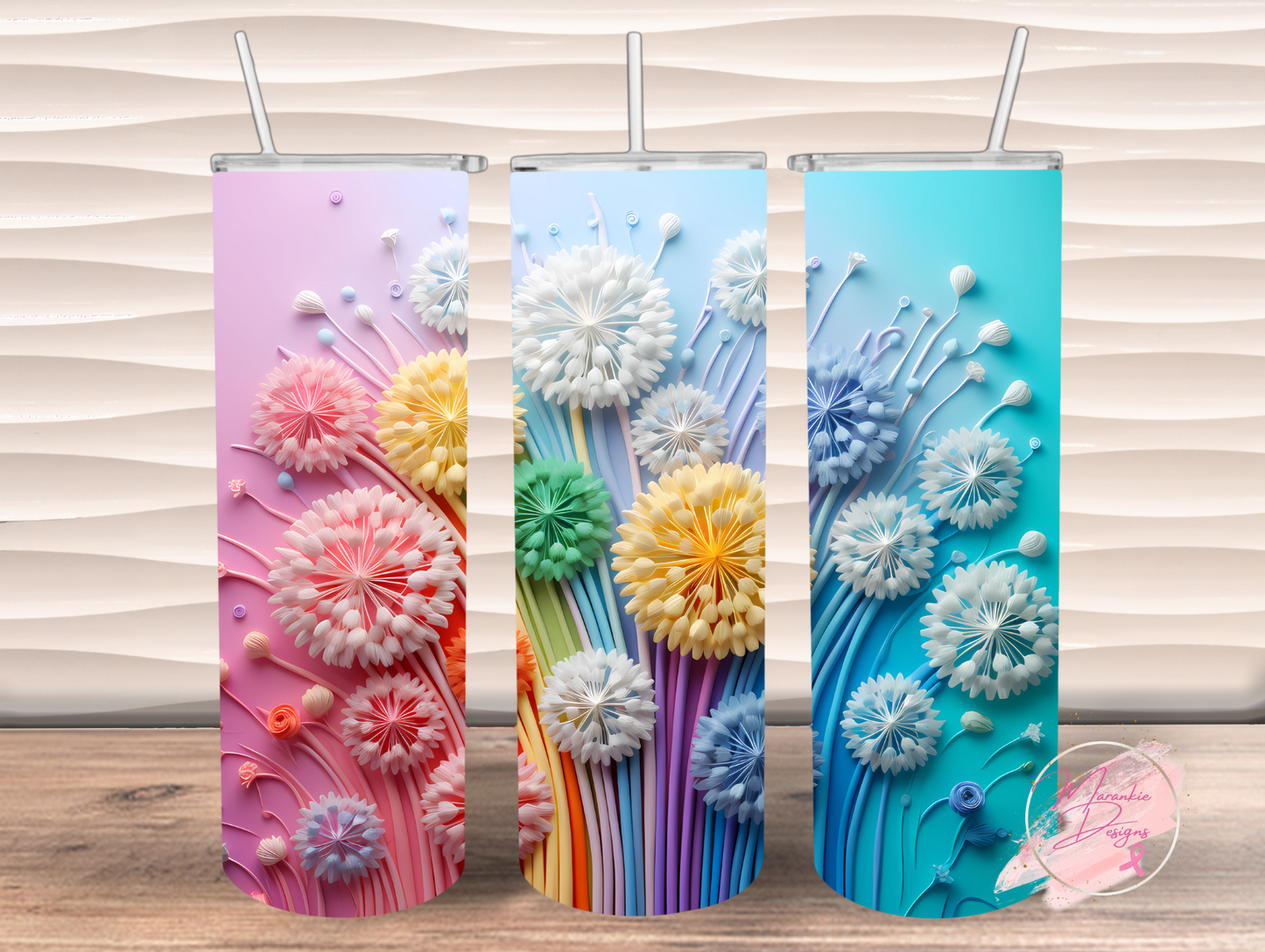 3D Flower Tumbler