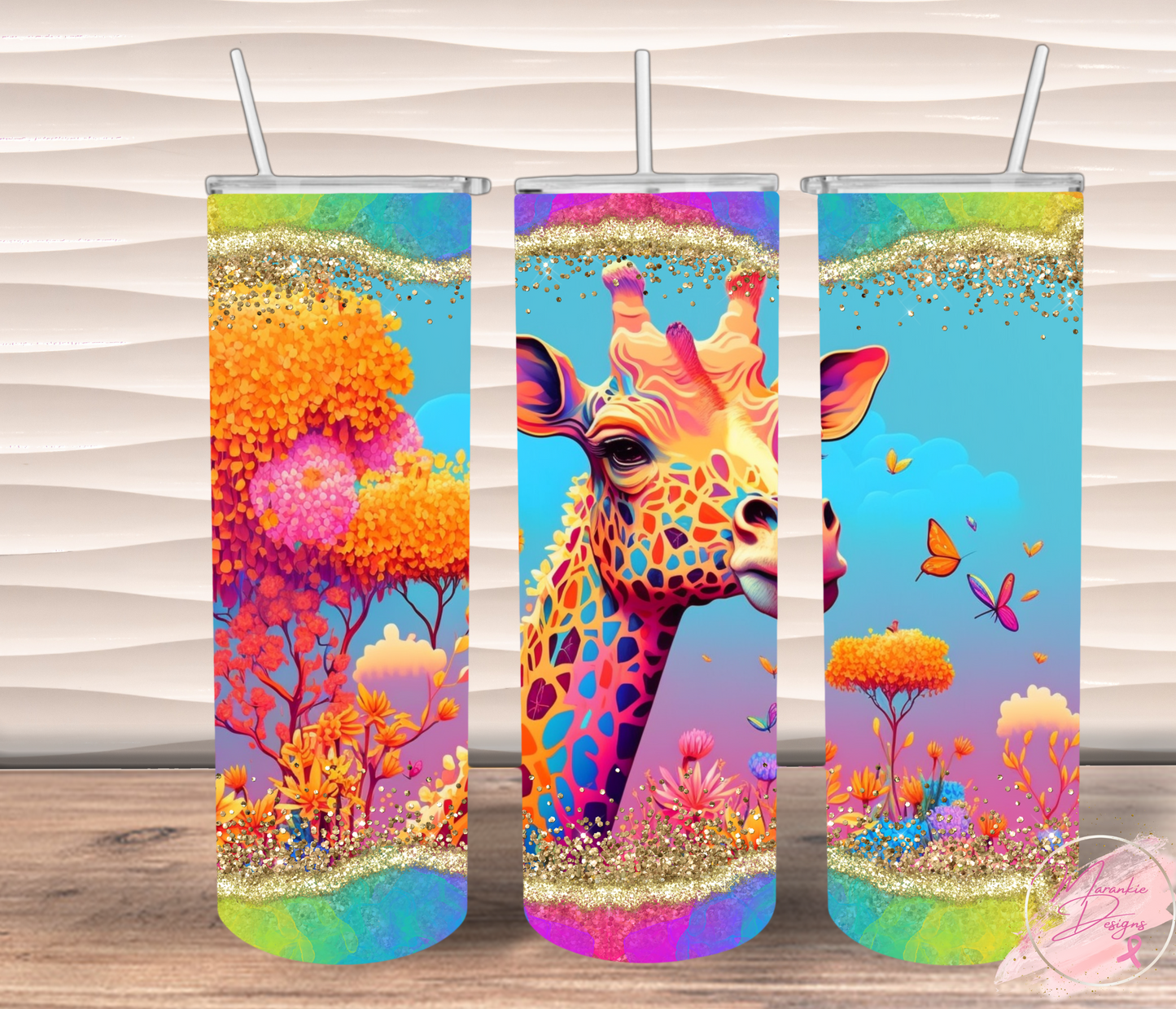 Colorful Giraffe Tumbler