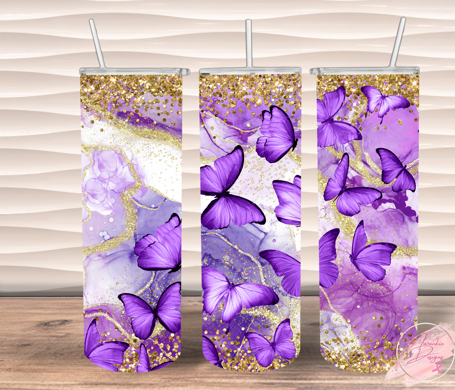 Purple Butterfly Tumbler