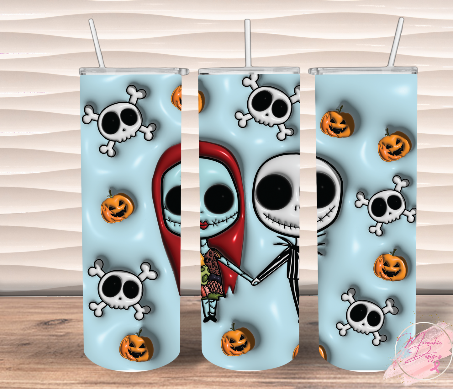 Jack and Sally Halloween Tumbler