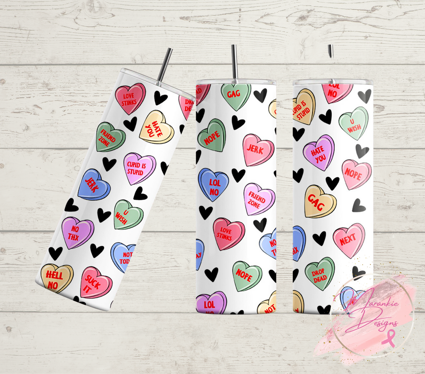 Anti Valentine Heart Tumbler