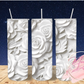 White flower tumbler